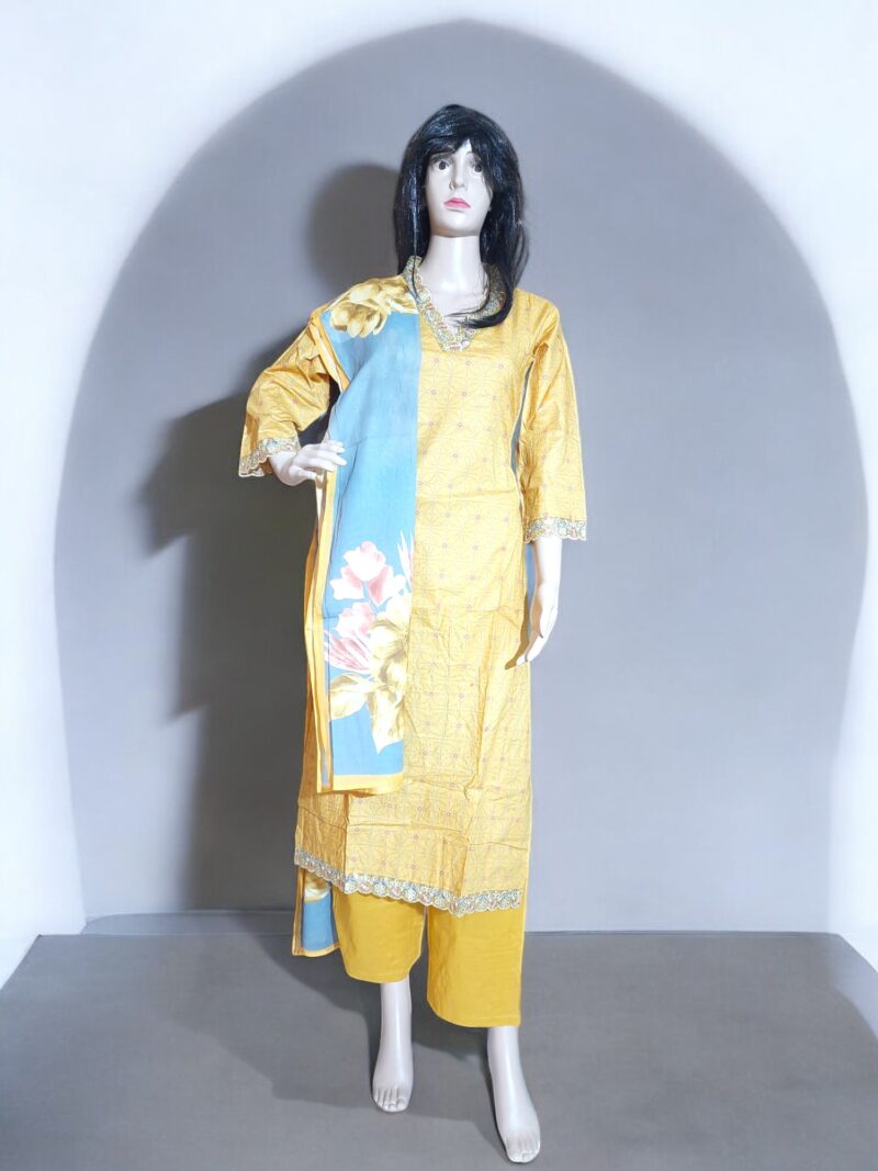 Rahiwell Branded Pure Cotton Kurta set 3 peice - Image 3