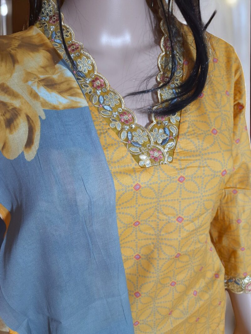 Rahiwell Branded Pure Cotton Kurta set 3 peice - Image 7