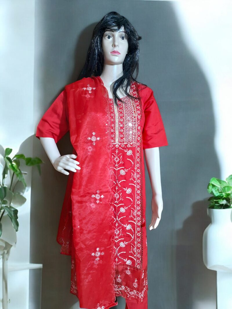 Premium Silk Kurta 3 piece set - Image 2