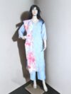 3 piece set kurta, bottom sarten organza dupatta - Image 3