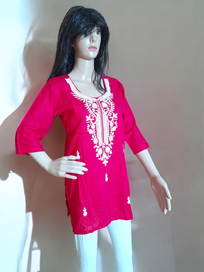 Rahiwell premium short embroidary kurta - Image 3