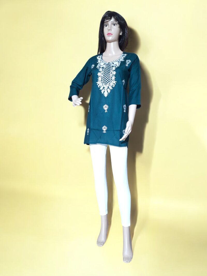 Rahiwell premium short embroidary kurti - Image 4