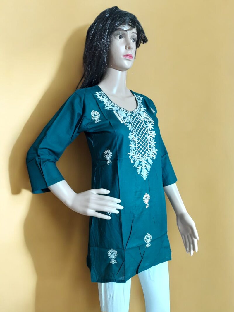 Rahiwell premium short embroidary kurti - Image 3