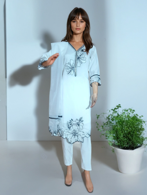 Rahiwell white kurta