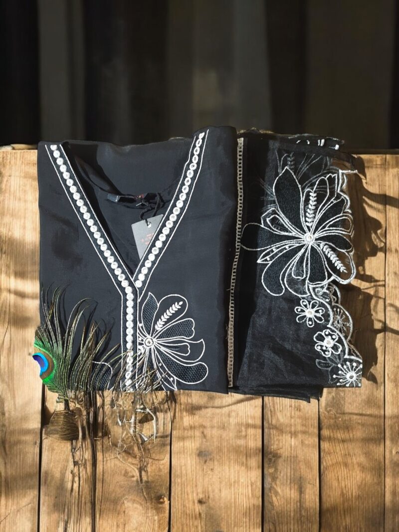 Rahiwell Branded roman Silk Embroidary kurta - Image 7