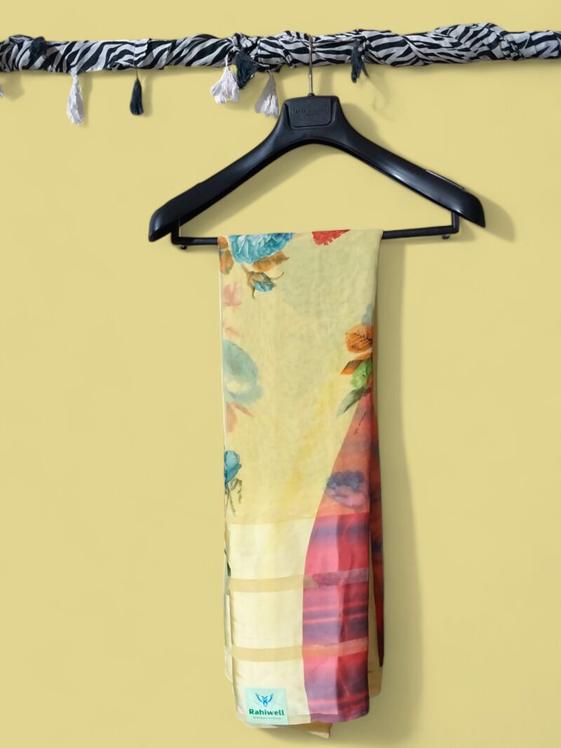 Star Plus Rahi-Soft satan silk patti  saare - Image 2