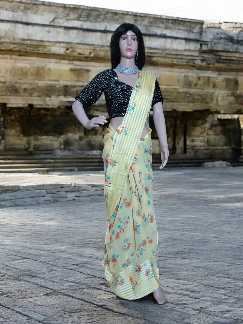 Star Plus Rahi-Soft satan silk patti saare - Image 3