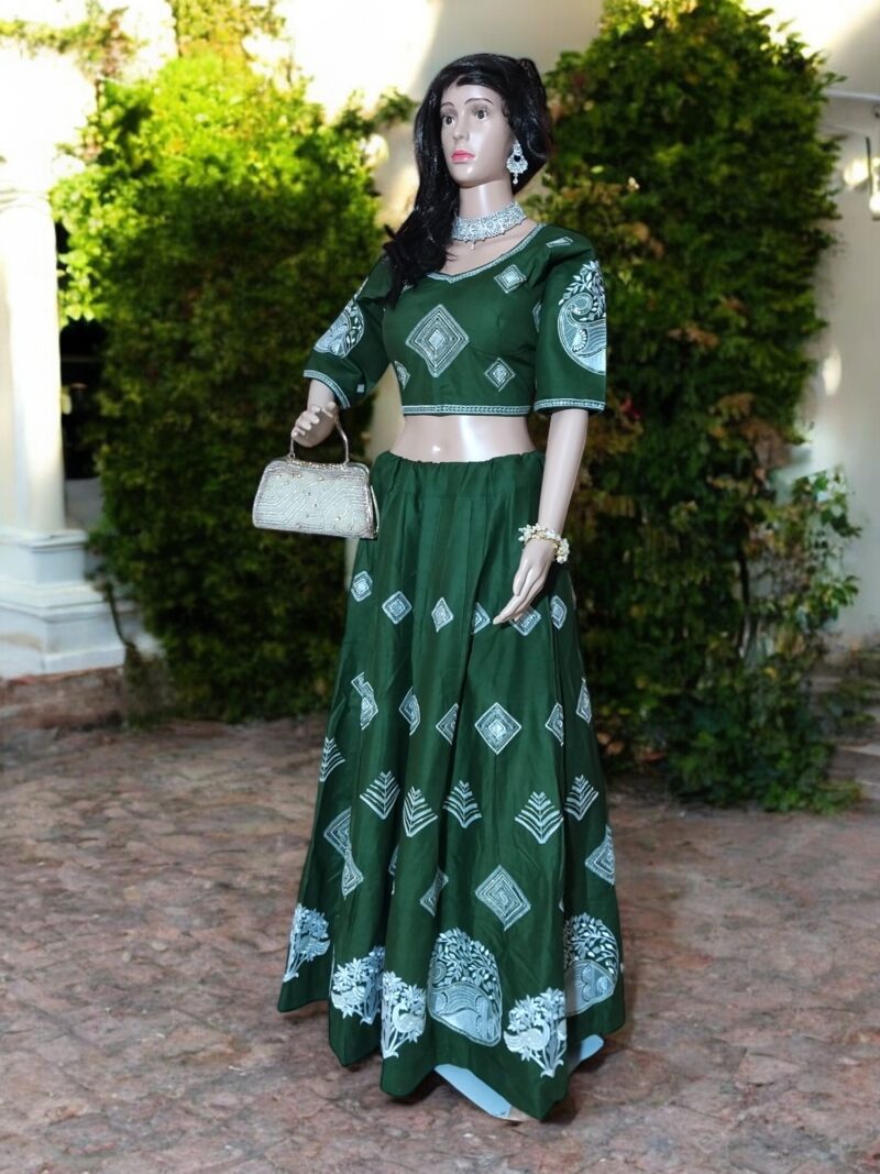 Perfect Green Embroidary lehenga choli-Rahiwell Brand - Image 2