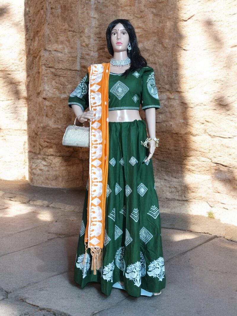 Perfect Green Embroidary lehenga choli-Rahiwell Brand - Image 4