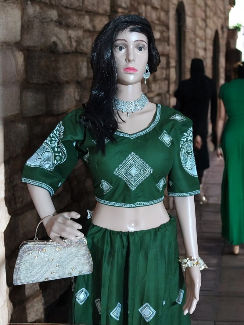 Perfect Green Embroidary lehenga choli-Rahiwell Brand - Image 5